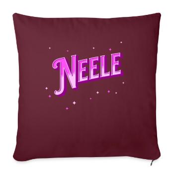 Neele Namen personalisiert - Sofakissenbezug 45 x 45 cm - Burgunderrot - Vorne