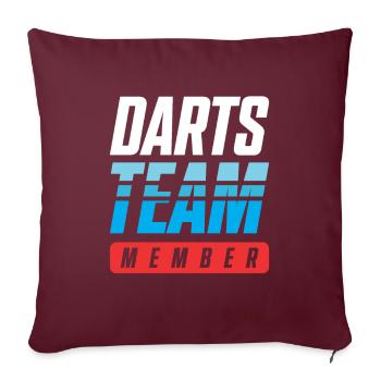 Darts Team - Sofakissenbezug 45 x 45 cm - Burgunderrot - Vorne
