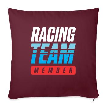 Équipe de course - Housse de coussin décorative 45 x 45 cm - bordeaux - Devant