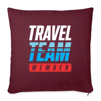 Équipe de voyage - Housse de coussin décorative 45 x 45 cm - bordeaux - Devant