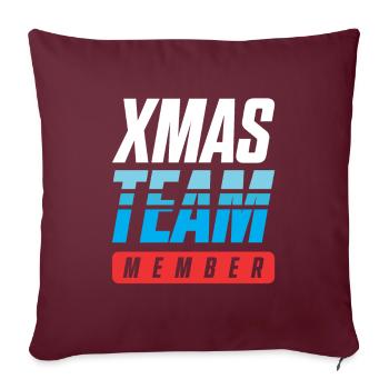 Xmas Team - Sofakissenbezug 45 x 45 cm - Burgunderrot - Vorne