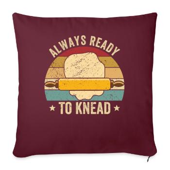 Drôle de boulanger - Housse de coussin décorative 45 x 45 cm - bordeaux - Devant