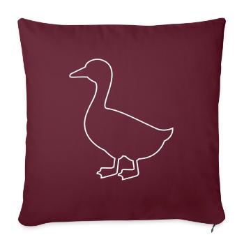Silhouette de canard Canard Oiseau - Housse de coussin décorative 45 x 45 cm - bordeaux - Devant