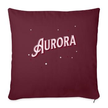 Aurora Namen personalisiert - Sofakissenbezug 45 x 45 cm - Burgunderrot - Vorne