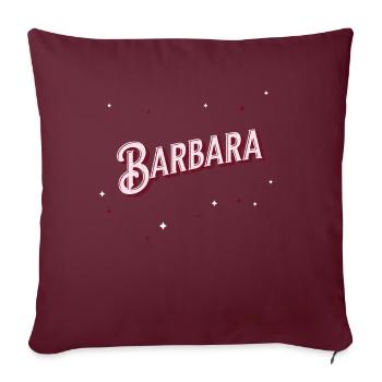 Prénom Barbara personnalisé - Housse de coussin décorative 45 x 45 cm - bordeaux - Devant