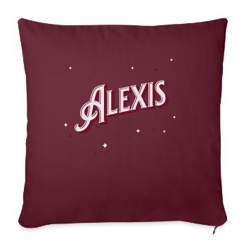 Alexis Namen personalisiert - Sofakissenbezug 45 x 45 cm - Burgunderrot - Vorne