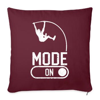 Saut à la perche amusant Saut à la perche - Housse de coussin décorative 45 x 45 cm - bordeaux - Devant