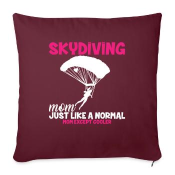Skydiving Mom Fallschirm - Sofakissenbezug 45 x 45 cm - Burgunderrot - Vorne