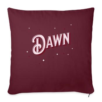 Nom de l'aube personnalisé - Housse de coussin décorative 45 x 45 cm - bordeaux - Devant