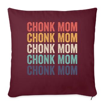 Chonk Meme Katze Chonk Mama - Sofakissenbezug 45 x 45 cm - Burgunderrot - Vorne