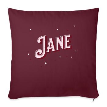 Jane Namen personalisiert - Sofakissenbezug 45 x 45 cm - Burgunderrot - Vorne