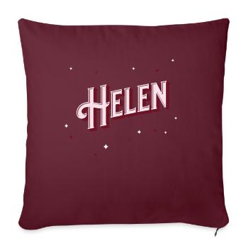 Helen Namen personalisiert - Sofakissenbezug 45 x 45 cm - Burgunderrot - Vorne
