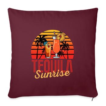 Tequila Sunrise - Sofakissenbezug 45 x 45 cm - Burgunderrot - Vorne