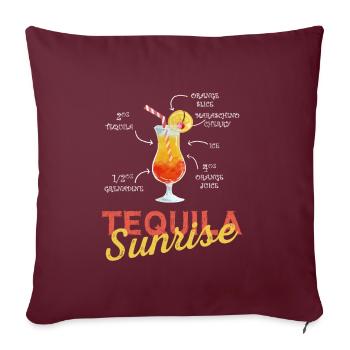 Tequila Sunrise - Sofakissenbezug 45 x 45 cm - Burgunderrot - Vorne