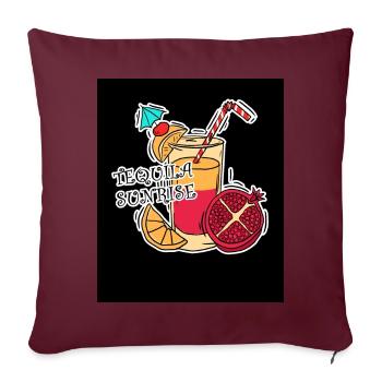 Tequila Sunrise - Sofakissenbezug 45 x 45 cm - Burgunderrot - Vorne