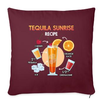 Tequila Sunrise - Sofakissenbezug 45 x 45 cm - Burgunderrot - Vorne
