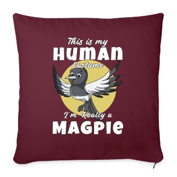 C’est mon costume humain Je suis vraiment un - Housse de coussin décorative 45 x 45 cm - bordeaux - Devant