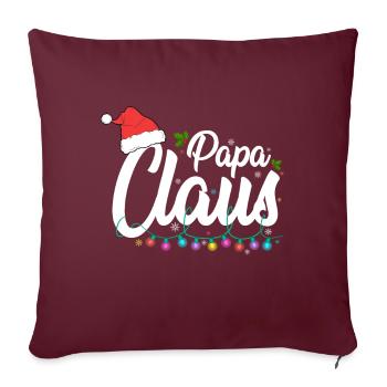 Papa Claus Weihnachten Santa Claus Familienvater - Sofakissenbezug 45 x 45 cm - Burgunderrot - Vorne