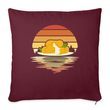 Rétro Mozzarella - Housse de coussin décorative 45 x 45 cm - bordeaux - Devant