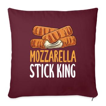 Mozzarella Stick King - Housse de coussin décorative 45 x 45 cm - bordeaux - Devant