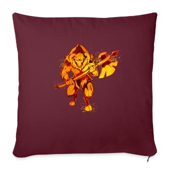 Griechische Mythologie - Minotaurus - Sofakissenbezug 45 x 45 cm - Burgunderrot - Vorne