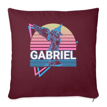 Gabriel Erzengel Retro - Sofakissenbezug 45 x 45 cm - Burgunderrot - Vorne