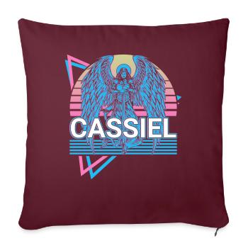 Cassiel Erzengel Retro - Sofakissenbezug 45 x 45 cm - Burgunderrot - Vorne