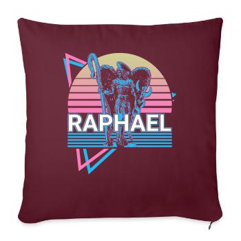 Raphael Erzengel Retro - Sofakissenbezug 45 x 45 cm - Burgunderrot - Vorne