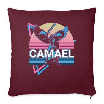 Camael Erzengel Khamuel Retro - Sofakissenbezug 45 x 45 cm - Burgunderrot - Vorne