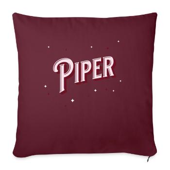 Piper Namen personalisiert - Sofakissenbezug 45 x 45 cm - Burgunderrot - Vorne