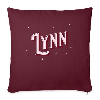 Lynn Namen personalisiert - Sofakissenbezug 45 x 45 cm - Burgunderrot - Vorne