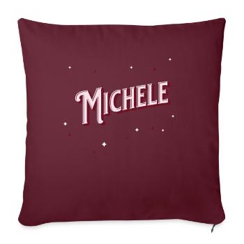 Michele Namen personalisiert - Sofakissenbezug 45 x 45 cm - Burgunderrot - Vorne