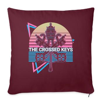Les clés croisées Drapeau du Vatican Saint-André - Housse de coussin décorative 45 x 45 cm - bordeaux - Devant