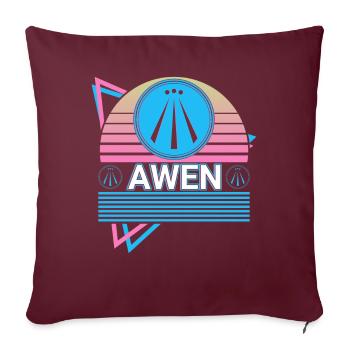 Awen Druide Paganisme Celtique Wiccan Rétro - Housse de coussin décorative 45 x 45 cm - bordeaux - Devant
