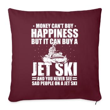 L’argent du jet ski n’achète pas déjà de la gaieté Jet Ski - Housse de coussin décorative 45 x 45 cm - bordeaux - Devant