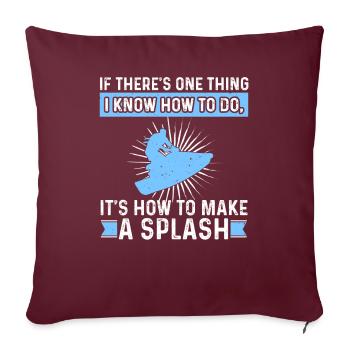 Jetski Jet Boat Sports Extreme Sports Savoir Faire Splash - Housse de coussin décorative 45 x 45 cm - bordeaux - Devant