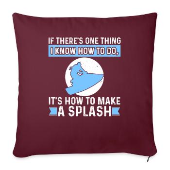 Jetski Jet Boat Sports Extreme Sports Savoir Faire Splash - Housse de coussin décorative 45 x 45 cm - bordeaux - Devant