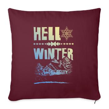 Bonjour Winter - Housse de coussin décorative 45 x 45 cm - bordeaux - Devant