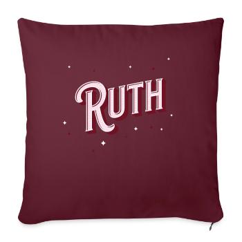 Ruth Namen personalisiert - Sofakissenbezug 45 x 45 cm - Burgunderrot - Vorne