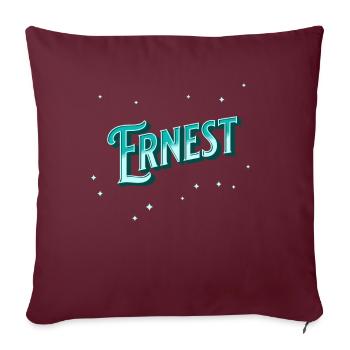 Ernest Namen personalisiert - Sofakissenbezug 45 x 45 cm - Burgunderrot - Vorne