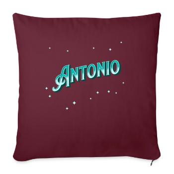 Antonio Namen personalisiert - Sofakissenbezug 45 x 45 cm - Burgunderrot - Vorne