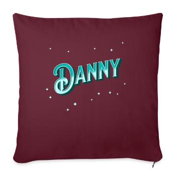 Danny Namen personalisiert - Sofakissenbezug 45 x 45 cm - Burgunderrot - Vorne