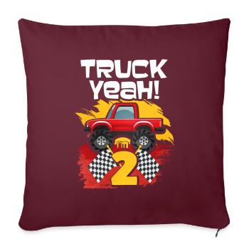 2ème anniversaire - Housse de coussin décorative 45 x 45 cm - bordeaux - Devant