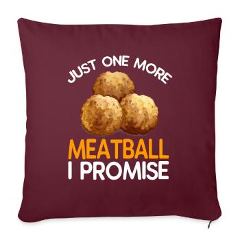 Meatball Frikadelle Essen Geschenk - Sofakissenbezug 45 x 45 cm - Burgunderrot - Vorne