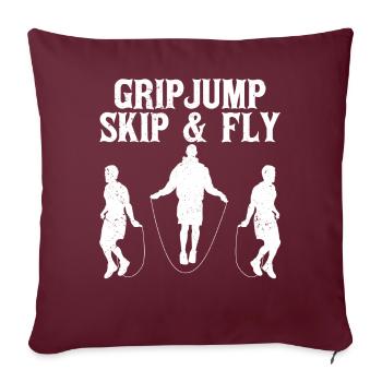 Drôle de corde à sauter poignée de corde à sauter spri - Housse de coussin décorative 45 x 45 cm - bordeaux - Devant