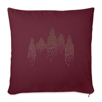 Binary City Informatiker Hack Coder - Sofakissenbezug 45 x 45 cm - Burgunderrot - Vorne