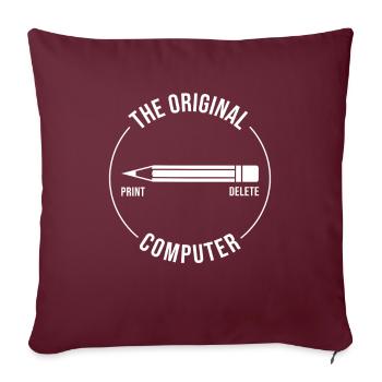The Original Computer Hack Informatiker - Sofakissenbezug 45 x 45 cm - Burgunderrot - Vorne