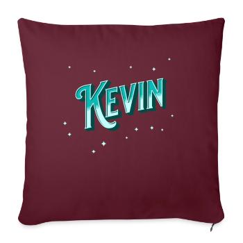 Le prénom de Kevin personnalisé - Housse de coussin décorative 45 x 45 cm - bordeaux - Devant