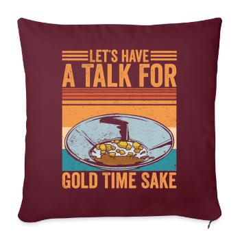 Drôle d’orpaillage Parlons pour le temps de l’or - Housse de coussin décorative 45 x 45 cm - bordeaux - Devant