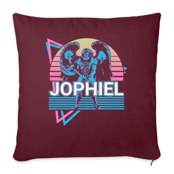 Jophiel Heiliger Jophiel Erzengel Retro - Sofakissenbezug 45 x 45 cm - Burgunderrot - Vorne